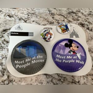 4 Disney Parks Buttons
